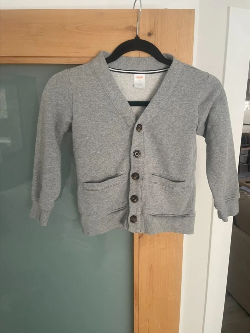 Gymboree Boys Button Cardigan Sweatshirt Pockets Size 6